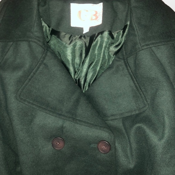Gianni Bini(Dillards) Beautiful DarkGREEN Double Breasted Belt Waist Trench Coat - Picture 4 of 6